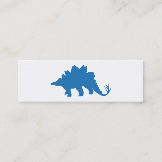 Blue Dinosaurier Mini Visitenkarte (Vorderseite)
