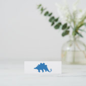 Blue Dinosaurier Mini Visitenkarte (Stehend Vorderseite)