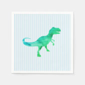 Blue Dinosaurier Silhouette Trex Serviette (Vorderseite)