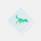 Blue Dinosaurier Silhouette Trex Serviette (Ecke)