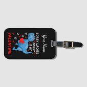 Blue Dinosaurier Sorry Ladys Mommy ist mein Valent Gepäckanhänger (Vorderseite (Horizontal))