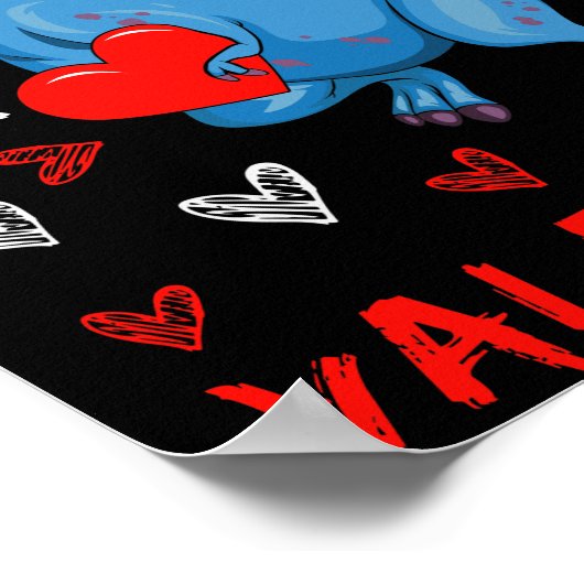 Blue Dinosaurier Sorry Ladys Mommy ist mein Valent Poster (Ecke)