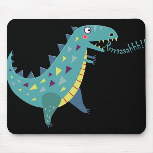 Blue Dinosaurier T Rex Ba Mousepad (Vorne)