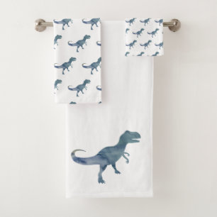 Blue Dinosaurier Trex Badetuch Set