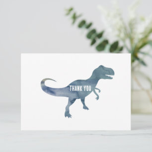 Blue Dinosaurier Trex Flat Danke Karte
