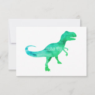 Blue Dinosaurier Trex Flat Danke Karte
