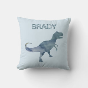 Blue Dinosaurier Trex Individuelle Name Throw Kiss Kissen