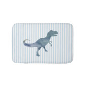 Blue Dinosaurier Trex Stripe Bath Mat Badematte (Vorderseite)