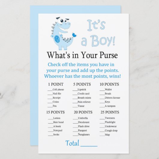 Blue Dinosaurier Was ist in Ihrem Geldbörsenspiel? (Vorne/Hinten)