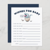 Blue Dinosaurier wünscht eine Babykarte (Vorne/Hinten)