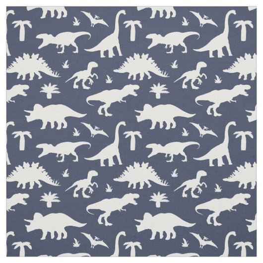 Blue Dinosaurs Jurassic Dinos Pattern Stoff (Muster)