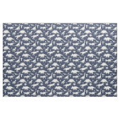 Blue Dinosaurs Jurassic Dinos Pattern Stoff (Fat Quarter (45,7 x 55,9 cm))