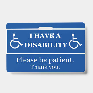 Blue Disability Abzeichen Ausweis