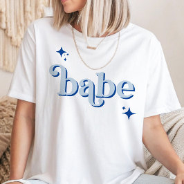BLUE Disco Babe Brautparty beim Party Shirt