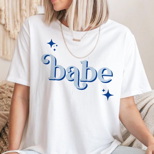 BLUE Disco Babe Brautparty beim Party Shirt