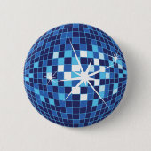 Blue Disco Ball Button (Vorderseite)