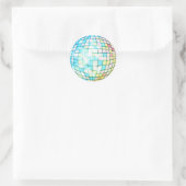 Blue Disco Ball Classic Round Sticker (Tasche)