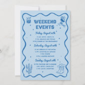 Blue Disco Cowgirl Rodeo Einladung (Rückseite)