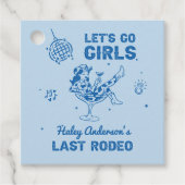 Blue Disco Cowgirl Rodeo Geschenkanhänger (Vorderseite)