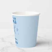 Blue Disco Cowgirl Rodeo Pappbecher (Links)