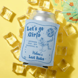 Blue Disco Rodeo Cowgirl Bachelorette Dosenkühler