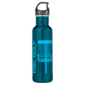 Blue Disk Golf Basket Water Flasche Edelstahlflasche (Vorderseite)