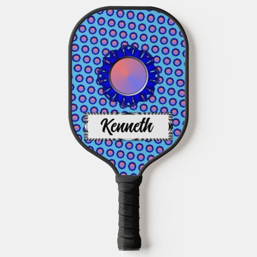 Blue Disk Ribbon von Kenneth Yoncich Pickleball Schläger (Vorderseite)