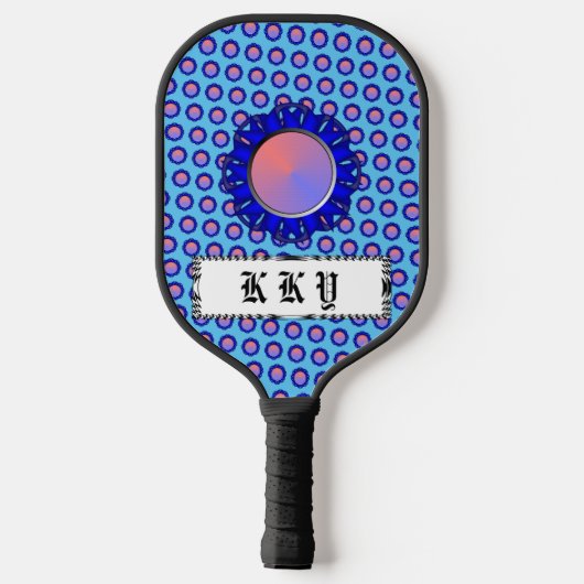 Blue Disk Ribbon von Kenneth Yoncich Pickleball Schläger (Rückseite)