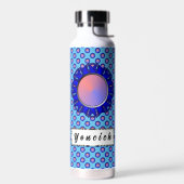 Blue Disk Ribbon von Kenneth Yoncich Trinkflasche (Links)