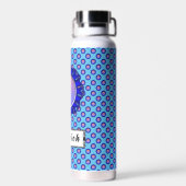 Blue Disk Ribbon von Kenneth Yoncich Trinkflasche (Rückseite)