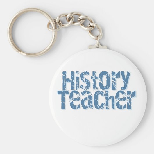 Blue Distressed History Teacher Schlüsselanhänger (Vorne)