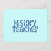 Blue Distressed History Teacher Tshirts und Gesche Postkarte (Vorderseite)