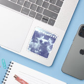 Blue Distressed Relaxalotl Axolotl Aufkleber (Laptop mit iPhone)