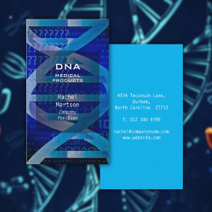 Blue DNA Medical Science Modern Visitenkarte