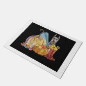 Blue Doberman Fall Door Mat Fußmatte (Schrägansicht)