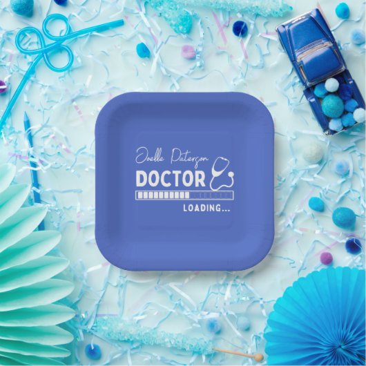 Blue Doctor Loading Bar Medical Future Doctor Pappteller (Party)