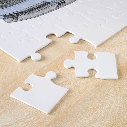 Blue Dodge Challenger Stift Zeichnend Puzzle (Seite)