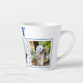 Blue Dog 3 FotoCollage mit Name Milchtasse (Rechts)