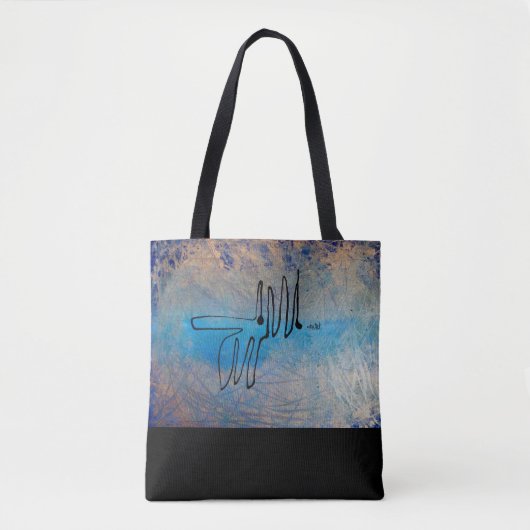 Blue Dog, Abstract Art Tasche (Vorderseite)