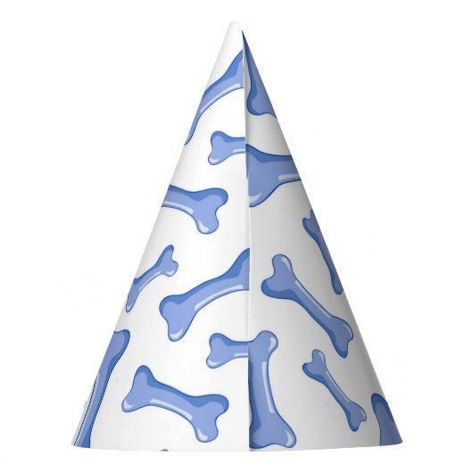 Blue Dog Bones Delicate Cute Puppies Animal Lover Partyhütchen (Rückseite)