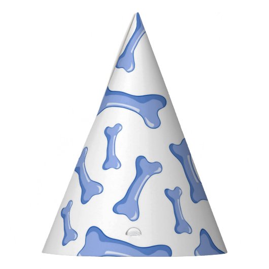 Blue Dog Bones Delicate Cute Puppies Animal Lover Partyhütchen (Links)