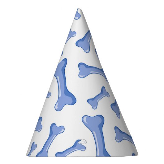 Blue Dog Bones Delicate Cute Puppies Animal Lover Partyhütchen (Rechts)