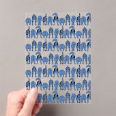 Blue Dog Butts Pattern Acryleinladungen (Insitu (Handheld))