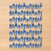 Blue Dog Butts Pattern Acryleinladungen (Vorderseite)