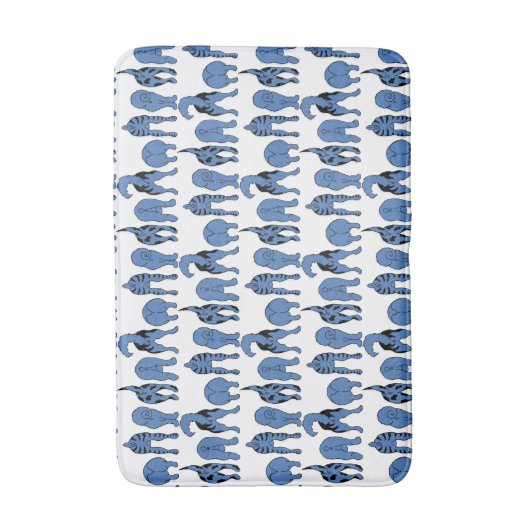 Blue Dog Butts Pattern Badematte (Vorderseite Vertikal)