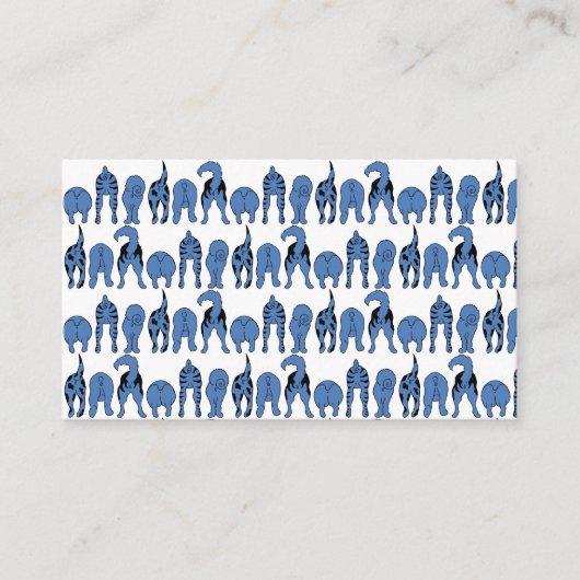 Blue Dog Butts Pattern Begleitkarte (Vorderseite)