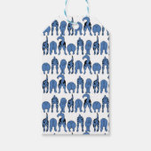 Blue Dog Butts Pattern Geschenkanhänger (Vorderseite)