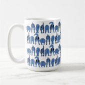 Blue Dog Butts Pattern Kaffeetasse (Links)