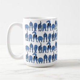 Blue Dog Butts Pattern Kaffeetasse