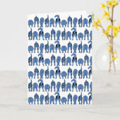 Blue Dog Butts Pattern Karte (Gelbe Blume)